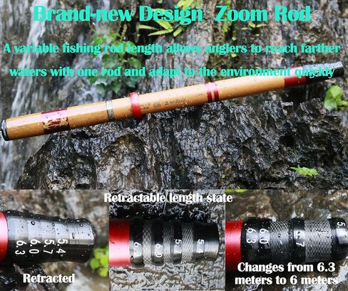 Telescopic Rod Kit Tenkara Fishing Rod Kit 20FT-Zoom Stream 4 Lengths Collapsible Fly Rods Backpacking Fishing Pole Quality Carbon Tube Creek Rods in Kuwait