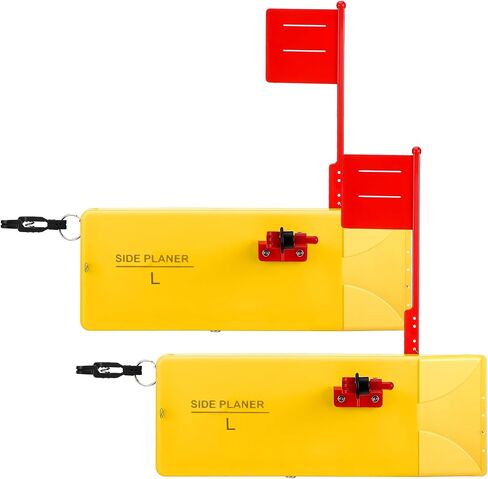 2 Pack Planer Boards for Fishing Trolling 8 x 3 Inches Off Shore Crappie Planer Boards Kits with Flag Fishing Accessory for Inshore Offshore Trolling Dragging in Saudi Arabia
