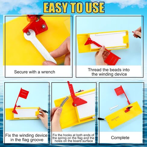2 Pack Planer Boards for Fishing Trolling 8 x 3 Inches Off Shore Crappie Planer Boards Kits with Flag Fishing Accessory for Inshore Offshore Trolling Dragging in Saudi Arabia