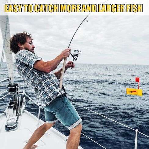2 Pack Planer Boards for Fishing Trolling 8 x 3 Inches Off Shore Crappie Planer Boards Kits with Flag Fishing Accessory for Inshore Offshore Trolling Dragging in Saudi Arabia