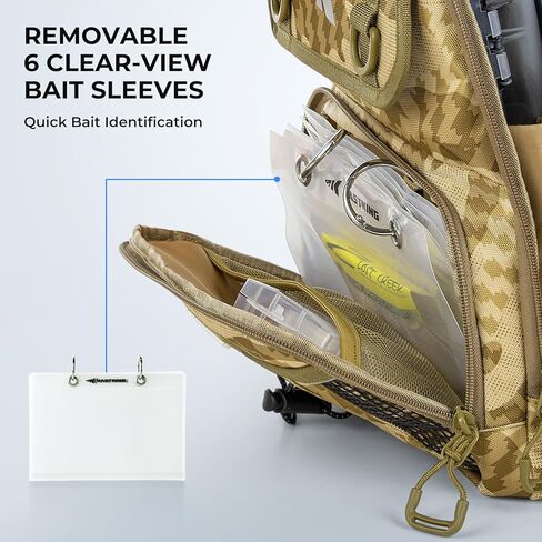 Kastking Baitspace Fishing Fishing Bag ، حقيبة ظهر لصيد الأسماك مع حامل القضيب والمشروبات ، حقيبة معدات الصيد in Kuwait