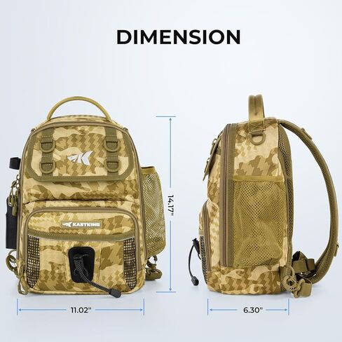 Kastking Baitspace Fishing Fishing Bag ، حقيبة ظهر لصيد الأسماك مع حامل القضيب والمشروبات ، حقيبة معدات الصيد in Kuwait