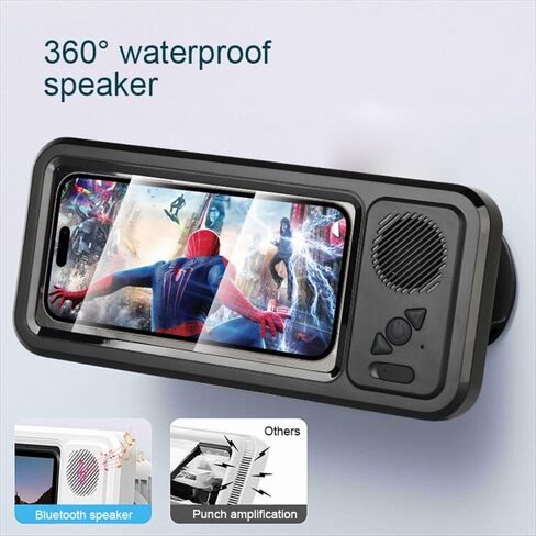 حامل هاتف Bluetooth دش مقاوم للماء ، مكبر صوت دش ، دوران 360 درجة ، حامل قابلة للاسترخ in Saudi Arabia