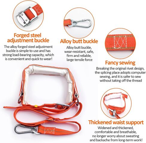 Tree Climbing Gear，Tree Climbing Spikes, Tree Climbing Gear with Adjustable Climbing Straps and Steel Core Flip Line, Rock Climbing Kit with Triple Lock Lanyard Adjuster in Saudi Arabia
