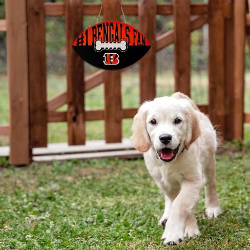NFL #1 Pittsburgh Steelers Best Fan's Football Shape Sign with Dog Bone Design, Sporty Fence Sign, NFL Football Fan Waterproof Wooden Wall Sign, Yard Decor Indoor and Outdoor with Team Logo! in Saudi Arabia