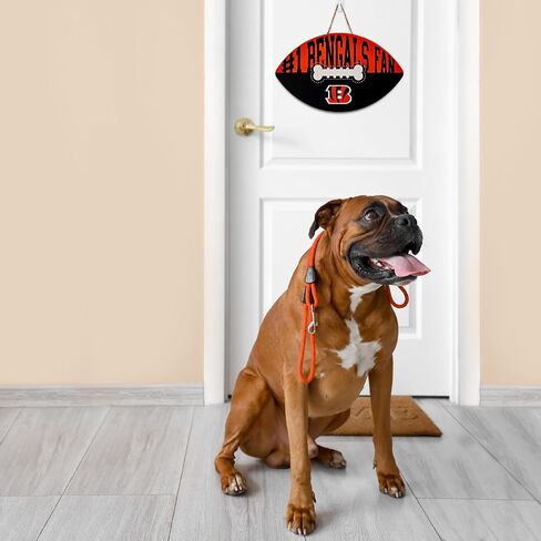 NFL #1 Pittsburgh Steelers Best Fan's Football Shape Sign with Dog Bone Design, Sporty Fence Sign, NFL Football Fan Waterproof Wooden Wall Sign, Yard Decor Indoor and Outdoor with Team Logo! in Saudi Arabia