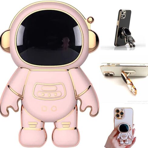 for Gabb Phone 4 [NOT 4 PRO] Case Cute Hidden Astronaut Kickstand Design,Soft Silicone Rasied TPU Edge Bumper Folding Bracket Phone Stand Shockproof Protective Phone Case for Gabb Phone 4 Black in Saudi Arabia