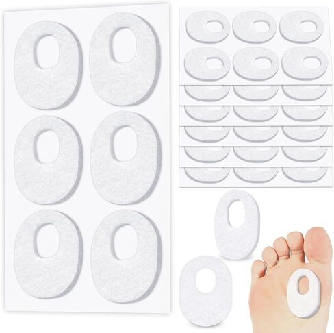 Shynek 72 Pcs Callus Pads Soft Felt Callus Cushion Pads for Bottom of Foot Self Adhesive Foot Callus Cushions, Corn Pads for Feet for Men and Women Pain Relief Foot Care, Beige, Oval Shape in Saudi Arabia
