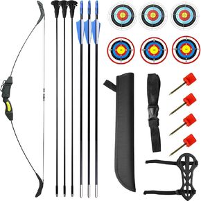 Children's Bow and Arrow Adjustable LBS Detachable recurve Bow is a Gift for Teenagers Aged 5 to 15. Enjoy Archery Interaction with Children and Leave a Wonderful time