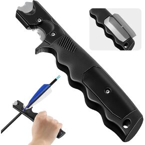 Enhon Fletching Removal Tool Dual Angle Arrow Fletching Tool for Precise Fletch & Glue Removal, Archery Tools with Stainless Steel Blade & Extra Replacement Blades for Arrow Maintenance & Repair