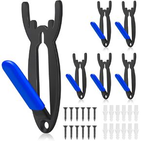 6 Pcs European Mount Skull Hanger European Style Antler Deer Skull Wall Mount Bracket Hangers for Deer Mule Antelope Coyote, Heavy Duty with Silicone Protector