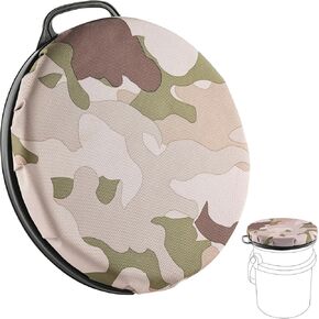 5 Gallon Bucket Seat for Yeti Only, 360 Degree Swivel Load Out Bucket Seat, 5 Gal Foam Cushion Bucket Seat Lid with Padded Top for Hunting Fishing Camping Outdoor