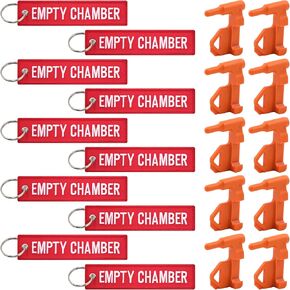 Chamber Flag, Safety Flag for Rifle, Handguns, Shotgun, Pistol, 6 Orange Chamber Flags with 6 Bright Orange Tags, Universal Compatibility Empty Chamber Indicators, Empty Chamber