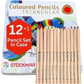 Stockmar Colored Pencils Triangular 12 Colors +1 Graphite Pencil