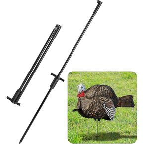 RunNico 2Pcs/6Pcs Turkey Decoy Hunting Stake, Collapsible Turkey Mounting Stakes, Portable Decoys Pole for Outdoor Bait Trapping Replacement Accessories