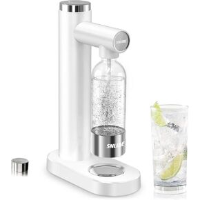 Soda Maker, Soda Water Machine with 1L BPA Free Pet Bottle & DIY Stickers, Easy to Operate, Sparkling Water Maker for Home, Compatible with Screw-in 60L CO2 Exchange Carbonator (NOT Included)