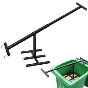 Wastemate Bin Compactor,Manual Trash Compactor,Household Wastemate Wheelie Bin Compactor, Trash Can Compactor with Adjustable Handle,Fit Use of Kitchen, Garden, Restaurant and Office (A)