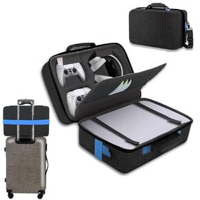 PS5 Carrying Case Hard Shell - PS5 Travel Case Hard Shell, Playstation 5 Carrying Case Hard Shell for Travel, Compatible with Playstation 5, PS5 Pro, Shockproof, Grey