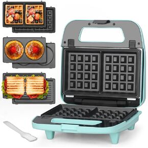 آلة Minut Maker Miny Minut Friend's Mini للمنزل ، 6 × 3 '' Mini Donut Maker Machine ، صانع الدونات للأطفال ، Maquina Para Hacer Donas ، Donut Baking Pan ، Donut Party ، Aqua
