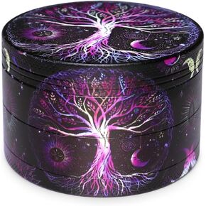 طاحونة 2.5 بوصة ، مطحنة Boho Tree of Life (Purple ، 2.5 ")