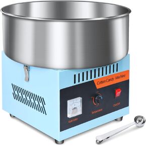 Cotton Candy Machine Commercial, 1000W Electric Cotton Candy Maker Machine, Candy Floss Machine with Stainless Steel Bowl and Sugar Scoop for Kids Birthday, Family Party Pink