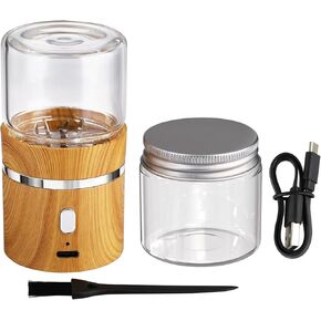 Electric Herb Grinder, Electric Spice Grinders Mini Size 2inx3.5inches with 2pcs 1.7oz/50ml Glass Jar Rechargeable Automatic Herb Grinder (Not for beans or nut)