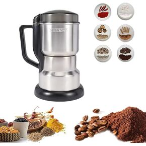 Electric Coffee Grinder, Grain mills, Spice Grinder Electric, Household Small Powder Grinding Machine, Herb Grinder, Multifunctional Grinding Machine with 304 Stainless Steel Blade