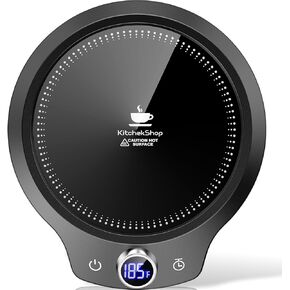 Fast Heating Mug warmer - 4 Temp Settings & 1-12H Timer, Coffee Cup Warmer Plate for Desk Auto Shut Off, LED Display Smart Candle Wax Warmer - Ideal Electric Beverage Warmer Gift for Coffee, Tea, Milk