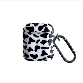 for AirPods 4 Generation Case Cover, Elegant Brown Leopard Cow Rainbow Soft Silicone Protector with Keychain Compatible with AirPod 4 Generation Thin Charging Case -Leopard