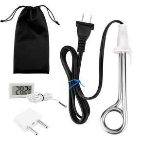 Immersion Water Heater 300W-120/240V Electric Camping Accessories,Instant Immersion Cup Mug Heater Fit Camping Traveling Coffee/Tea/Soup Electric Water Portable Reheater