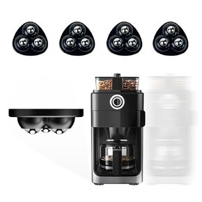 Self Adhesive Caster Wheels for Countertop - Furniture Sliders & Appliance Rollers for Kitchen, Coffee Machine, Blender, Oven - Easily Solves The Problem of Desktop Sliding (Black, 4pcs)