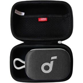 Hermitshell Hard Travel Case for Soundcore Select 4 Go Bluetooth Speaker by Anker (Only Case) (Blue+Green Zipper)