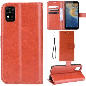 for ZTE Avid 589 / ZTE Z5158 Case, PU Leather Wallet Case with Credit Card Holder Slots Kickstand Feature Flip Folio Magnetic Wallet Protective Case for ZTE Avid 589 / ZTE Z5158 -Black