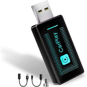 Wireless Carplay Adapter for iPhone, 2024 Upgrade, USB CarPlay Wireless Stick, Easy Plug and Play, Compatible with 2016 and Newer Cars and iPhone iOS 10+