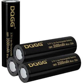 18650 Rechargeable Battery 3.7v Lithium Ion Battery 3500mah High Capacity Long-Lasting for Flashlight, Radio and Remote (2, Ruby Red)