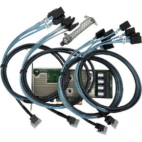 SAS9305-16i SATA SAS 16 Port HBA 12Gbs RAID Controller Card Host Bus Adapter PCIe 3.0 x8 IT-Mode 05-25703-00 Card 9305-16i+4 * 8643 SATA Cable
