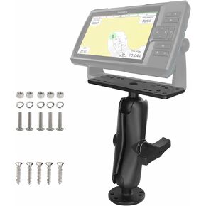 Fish Finder Mount with C Size 1.5'' Ball, Marine Aluminum Alloy Depth Finder Mount for Boat, Compatible with Lowrance Garimin Humminbird and More
