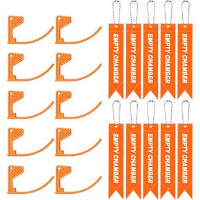 Gun Safe Chamber with Bonus Bright Reflecting Light Tags- Bright Orange or Kelly, Sturdy and Durable - Universal Fit for Shotgun, Pistol, Rifle Shorter Chamber