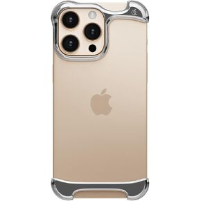 Arc Pulse Compatible with iPhone 16 Pro Phone Case (2024), Minimalist Protective Shock Absorption Aerospace Grade Aluminum Shells + Elastomer Inlays Easy Fit 6.3 inch (Aluminum Matte Black)