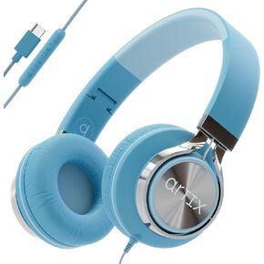 ARTIX CL750 USB C Wired Headphones with Mic & Volume Control — Noise Isolating Computer Headphones Wired, On-Ear Headphones with Wire, Plug in Headphones for Laptop, Corded Headphone
