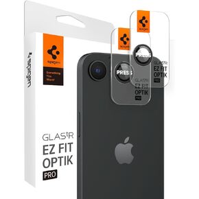 Spigen Camera Lens Screen Protector [GlasTR Optik Pro] designed for iPhone 16e - Black [2 Pack]