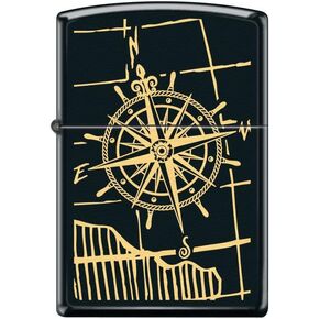 Zippo Lighter- Compass Windproof Lighter Nautical Compass #Z6021