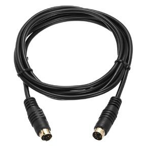 MECCANIXITY S Video Cable 6ft, Mini DIN 4 Pin S-Video Cable Male to Male Gold Plated Connector Transfer for TV Receiver Monitor S-VHS VCR DVD