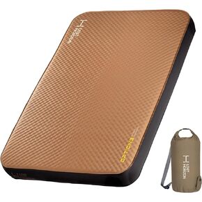 LOSTHORIZON Air & Foam Camping Mattress, Self-Inflating Sleeping Pad, 4.5" Thick, with Air Pump, Full