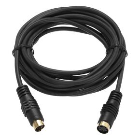 MECCANIXITY S Video Cable 3.3ft, Mini DIN 4 Pin S-Video Cable Male to Female Gold Plated Connector Transfer for TV Receiver Monitor S-VHS VCR DVD