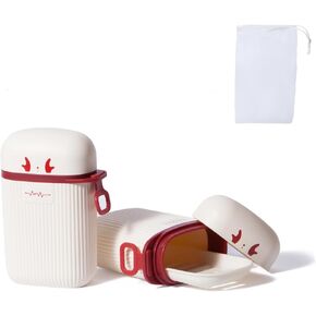 Travel Soap Case with Lid, Leak-Proof Portable Soap Holder with Drainage Holes for Camping Gym, Cute Compact Soap Container with Soap Bag