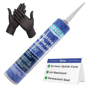 Marine Adhesive Sealant 5200 UV Fast Cure (White) - Professional-Grade Caulk for Boats, RVs & Homes - UV Resistant Marine Sealant, Strong, Flexible Waterproof Bond Above & Below Waterline