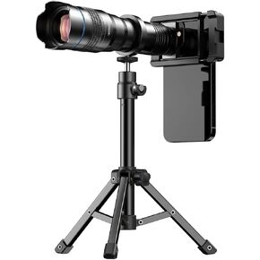 APEXEL High Power 36X HD Telephoto Lens, Telephoto Mobile Cell Phone Lens with Tripod for iPhone 16/15/14/13 Pro, Samsung and Most Smartphone