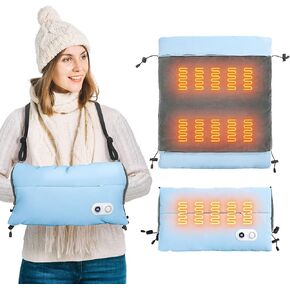 Hand Warmers Rechargeable with 10000mAh Power Bank, Portable Graphene Heated Electric Hand Warmer Pouch, 5 Level Adjustable Temperature for Women, Men, Kids, Hunting, Camping & Xmas Gifts