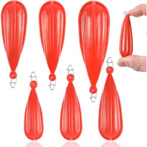 Simarro 6 PCS Fishing Praction Plugs ، Orange Sixed Sixed Sized Pait Cathing Sluge ، مناسبة لتحسين مهارات الرمي (1/5 أوقية ، 1/4 أوقية ، 3/8 أوقية ، 2/5 أوقية ، 1/3 أوقية ، 3/4 أوقية)